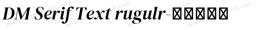 DM Serif Text rugulr字体转换
